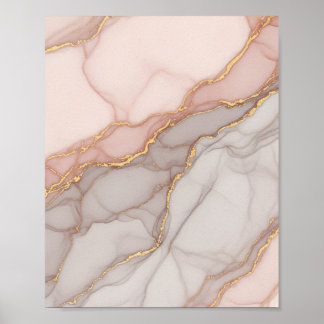 Elegant Rose Gold Marble - Luxury Wall Art
