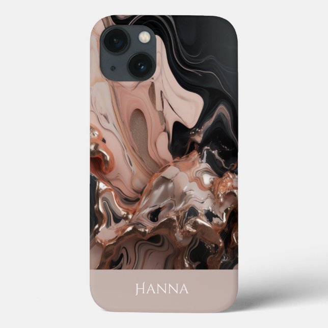 Elegant  Rose gold  Marble texture Case-Mate iPhone Case (Back)