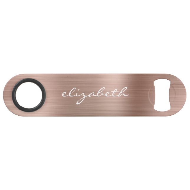 Elegant Rose Gold Metallic Personalised (Front (Horizontal))