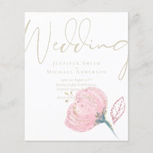 Elegant Rose Gold Modern Wedding Sparkle
