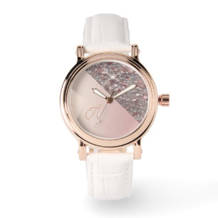 Elegant Rose Gold Monogram Watch