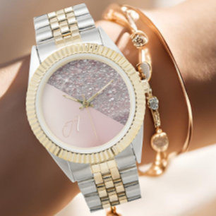 Elegant Rose Gold Monogram Watch