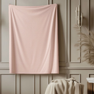 Elegant Rose Gold Plaid Throw for Luxe Vibes Fleece Blanket