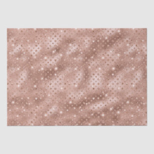 Elegant Rose Gold Polka Dot Metallic Glitter Tissue Paper