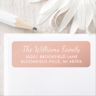 Elegant Rose Gold Return Address