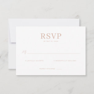 Elegant Rose Gold RSVP Card