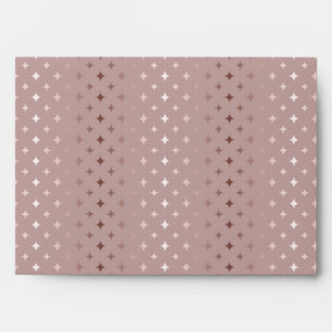 Elegant Rose Gold Sparkle Star Pattern Invitation  Envelope