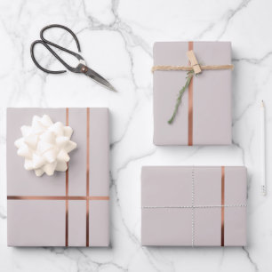Elegant Rose gold stripes Wrapping Pape Wrapping P Paper Sheet