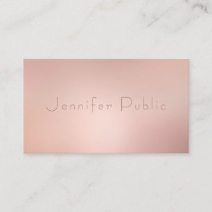 Elegant Rose Gold Template Modern Excellent Business Card