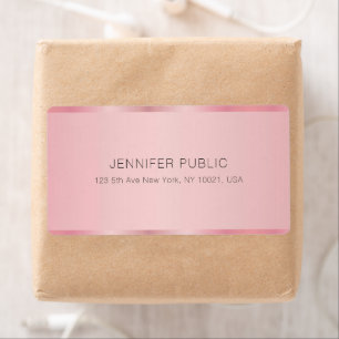 Elegant Rose Gold Template Shipping Address