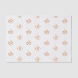 Elegant Rose-Gold Vintage Heraldic Fleur de lis  Tissue Paper
