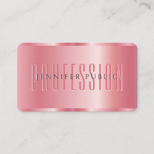 Elegant Rose Gold Your Custom Text Template Luxury Business Card