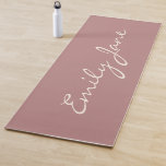 Elegant Rose Handwritten Script Name Custom  Yoga Mat<br><div class="desc">Elevate your workout with this chic dusty rose fitness essential, featuring elegant script calligraphy. Designed for those who love a blend of style and function, it's perfect for yoga, pilates, or home workouts. A thoughtful gift for fitness lovers, wellness enthusiasts, or anyone who enjoys a touch of personalised luxury in...</div>