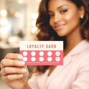 Elegant Rose & Ivory Beauty Loyalty & Rewards Card