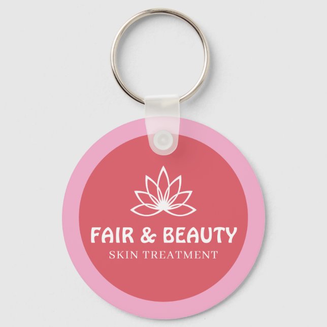 Elegant Rose Ivory Salon Promo Keychains (Front)