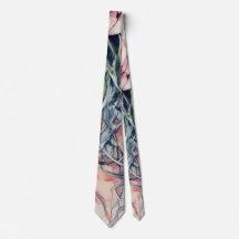 Elegant Rose Jellyfish Watercolor Art Necktie