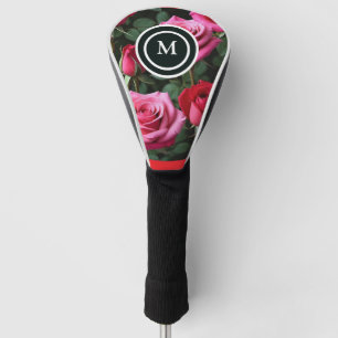 Elegant Rose Monogram Golf Head Cover – Custom Flo