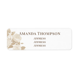 Elegant Rose Monogram White