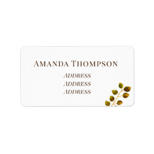 Elegant Rose Monogram White Label