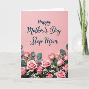 Elegant Rose Mothers Day Wish Card