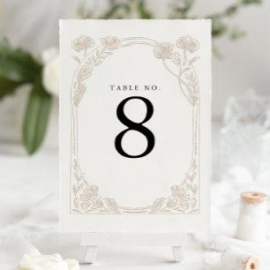 Elegant Rose Orchard Garden Trellis Wedding Table Number