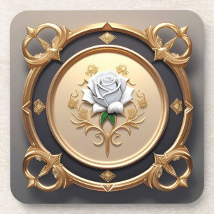🌸 Elegant Rose Ornate Frame Cosy Home Style 🌸 Coaster