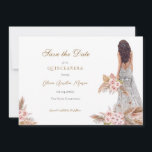 Elegant Rose Pampas Grass Quinceañera  Save The Date<br><div class="desc">Elegant Rose Pampas Grass Quinceañera Save the Date</div>