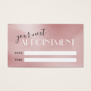Elegant rose pink appointment card