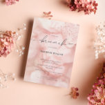 Elegant Rosé Pink Brunch Bridal Shower Invitation<br><div class="desc">Elegant and sophisticated invitation for a Bridal Shower or Bridal Brunch in soft pastel colours peach pink. Flowing fluid abstract ink makes this affluent and modern wedding stationery special. This rosé gold bridal shower invitation can be fully personalised - all text elements and colours. You can even change the colour...</div>