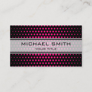 Elegant Rose Polka Dot Pattern Business Card