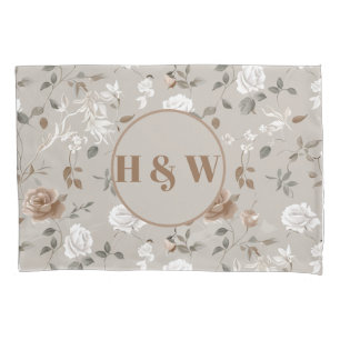 Elegant Rose & Vine Pattern Pillowcase