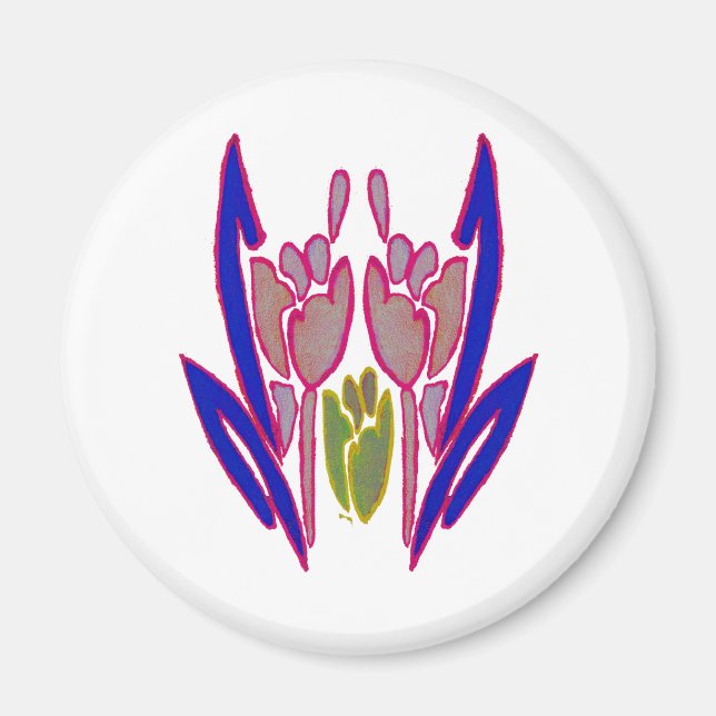 Elegant Rose Watercolor Art Print Magnet (Front)