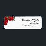 Elegant Rose Wedding Custom Return Address Labels<br><div class="desc">This return address label from the Modern y Brillante collection features classic red florals and elegant script. Fully customisable to match your special day.</div>