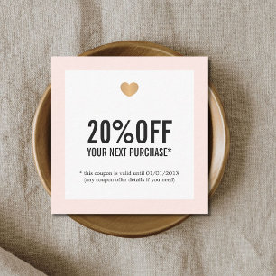 Elegant Rose White Faux Gold Heart Salon Coupon