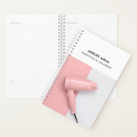Elegant Rose White Hair Dryer Hair Stylist Planner Zazzle Co Uk