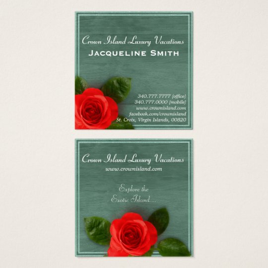 Elegant Rose Wood Nature Vacation Business Card
