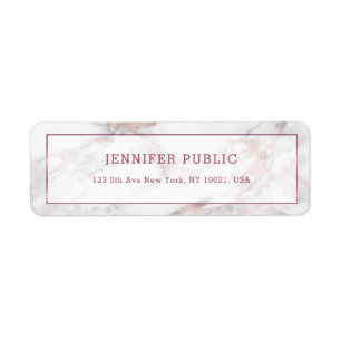 Elegant Rosegold Marble Modern Template Return