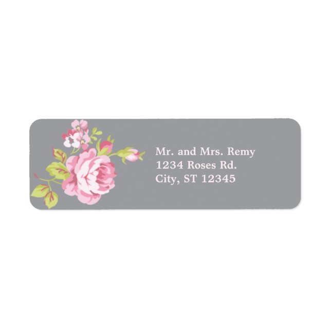 Elegant Roses Address Label (Front)