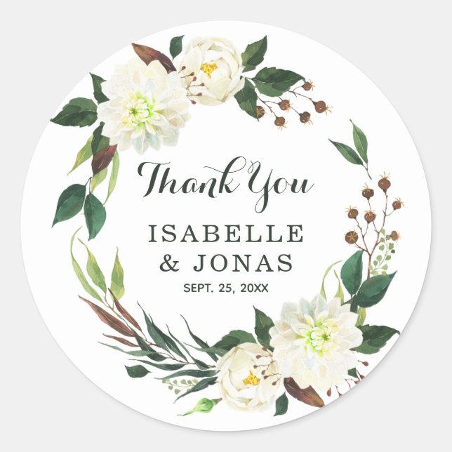 Elegant Roses Bouquet Classic Round Sticker (Front)