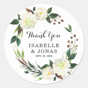 Elegant Roses Bouquet Classic Round Sticker