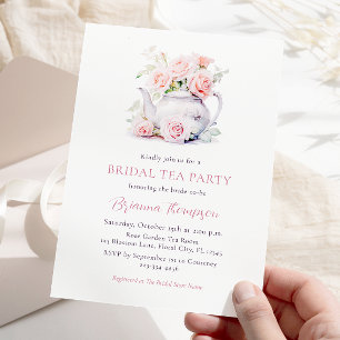 Elegant Roses Bridal Tea Party Invitation