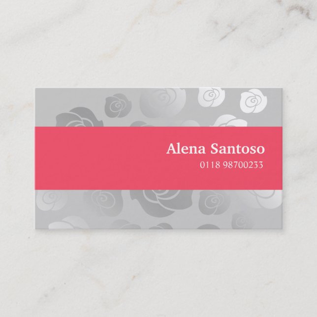 Elegant Roses Business Card (Front)