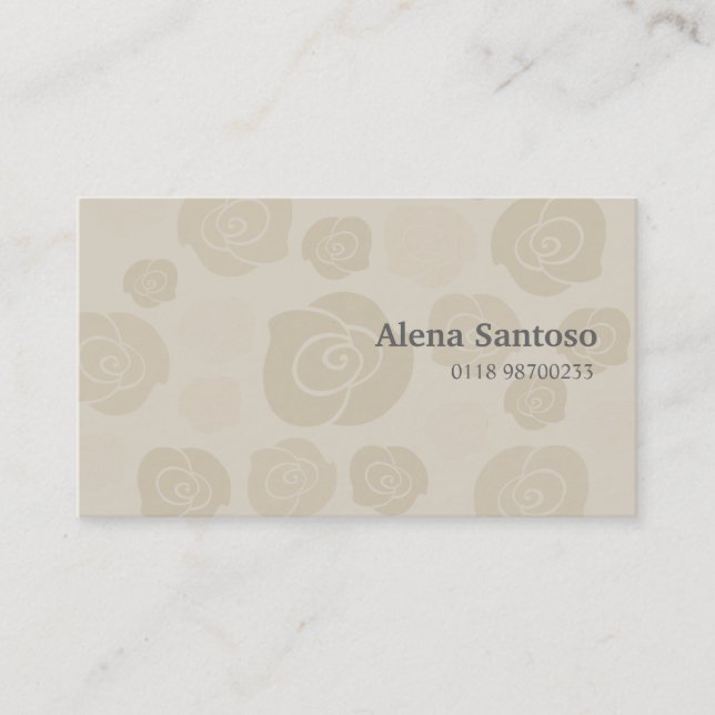 Elegant Roses Business Card (Front)