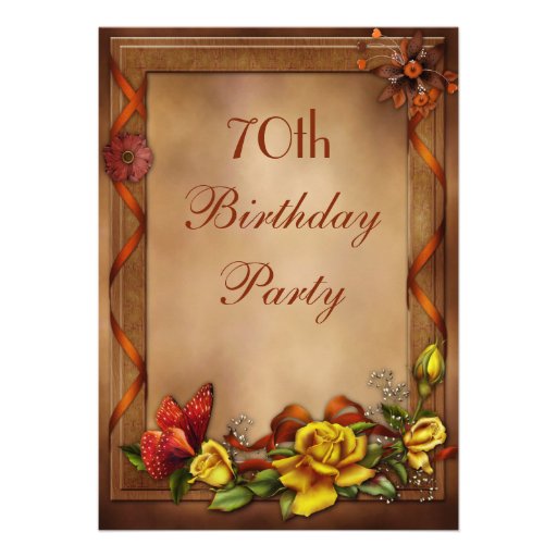 Elegant 70Th Birthday Invitations 9