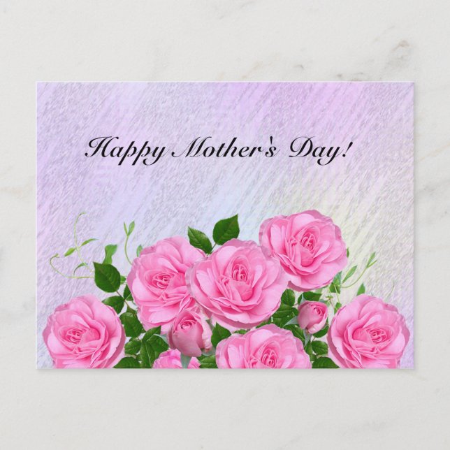 Elegant Roses,Colourful,Abstract Postcard (Front)