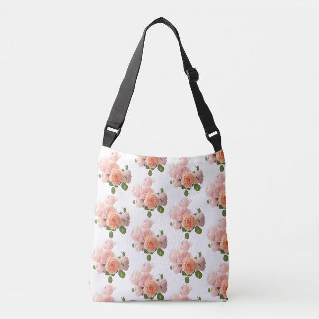 Elegant Roses Design Modern Template Trendy Crossbody Bag (Front)