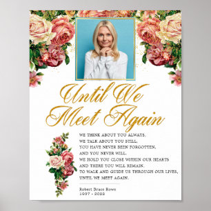 Elegant Roses Funeral Memorial Poem Sign