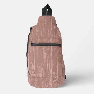 Elegant Rosy Brown Wood Grain Sling Bag