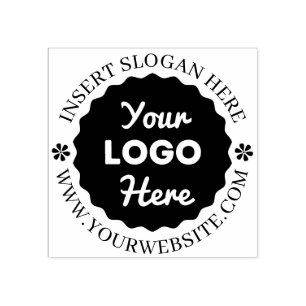 Elegant Round Custom Company Business Logo Rubber Stamp