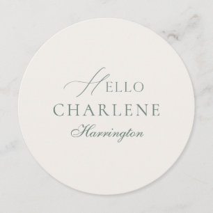 Elegant Round Ivory Wedding Menu 